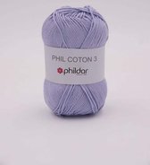 Phildar Phil Coton 3 Parme Pack 10 x 50 gram