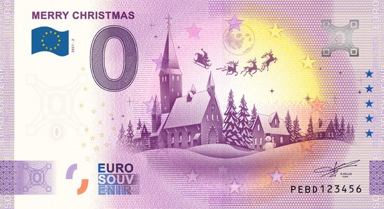 Afbeelding van het spel 0 Euro biljet Kerst 2021 - Merry Christmas