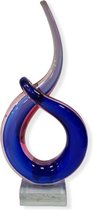 Glassculptuur Object Blauw muranostijl