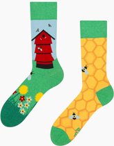 Mismatched Sokken - Bijenkorf - Honing Raat Bij - Unisex Maat 35-38