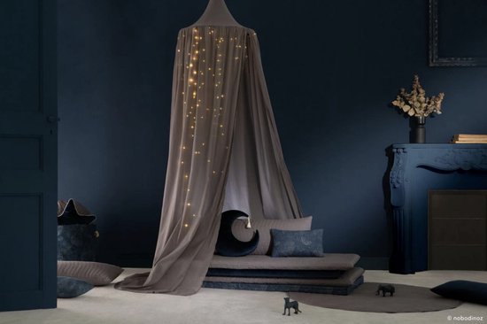 Nobodinoz Vera Canopy Slate Grey - Bedhemeltje