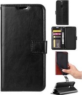 LuxeBass Hoesje geschikt voor Alcatel 3c - Bookcase Zwart - portemonee hoesje - telefoonhoes - gsm hoes - telefoonhoesjes