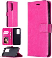 Hoesje geschikt voor Oppo A54 5G & Hoesje geschikt voor Oppo A74 5G hoesje book case roze van LuxeBass - telefoonhoes - gsm hoes - telefoonhoesjes