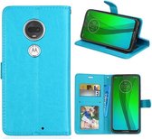 LuxeBass Hoesje geschikt voor Motorola Moto G7 / G7 Plus hoesje book case turquoise - telefoonhoes - gsm hoes - telefoonhoesjes
