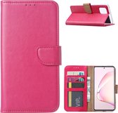 LuxeBass Hoesje geschikt voor Samsung Galaxy Note 10 Lite - Bookcase Roze - portemonnee hoesje - telefoonhoes - gsm hoes - telefoonhoesjes