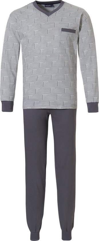 Pastunette for Men - Graphic Grey - Pyjamaset - Grijs - Maat 2XL