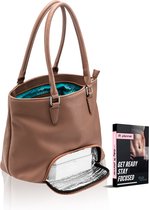 Koalas® Preppy Bag - Modieuze Lunchtas - Koeltas Lunch  - Handtas Dames - Chocolate Brown