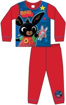 Bing pyjama - maat 98 - BING pyama met lange broek en longsleeve - rood