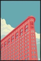 JUNIQE - Poster in kunststof lijst Flatiron Building New York City