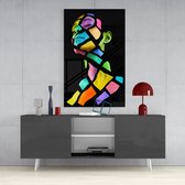 Insigne Glazen Schilderijen - Kleurrijke Spirit  - Glasschilderij - 72x46 cm - 4 mm