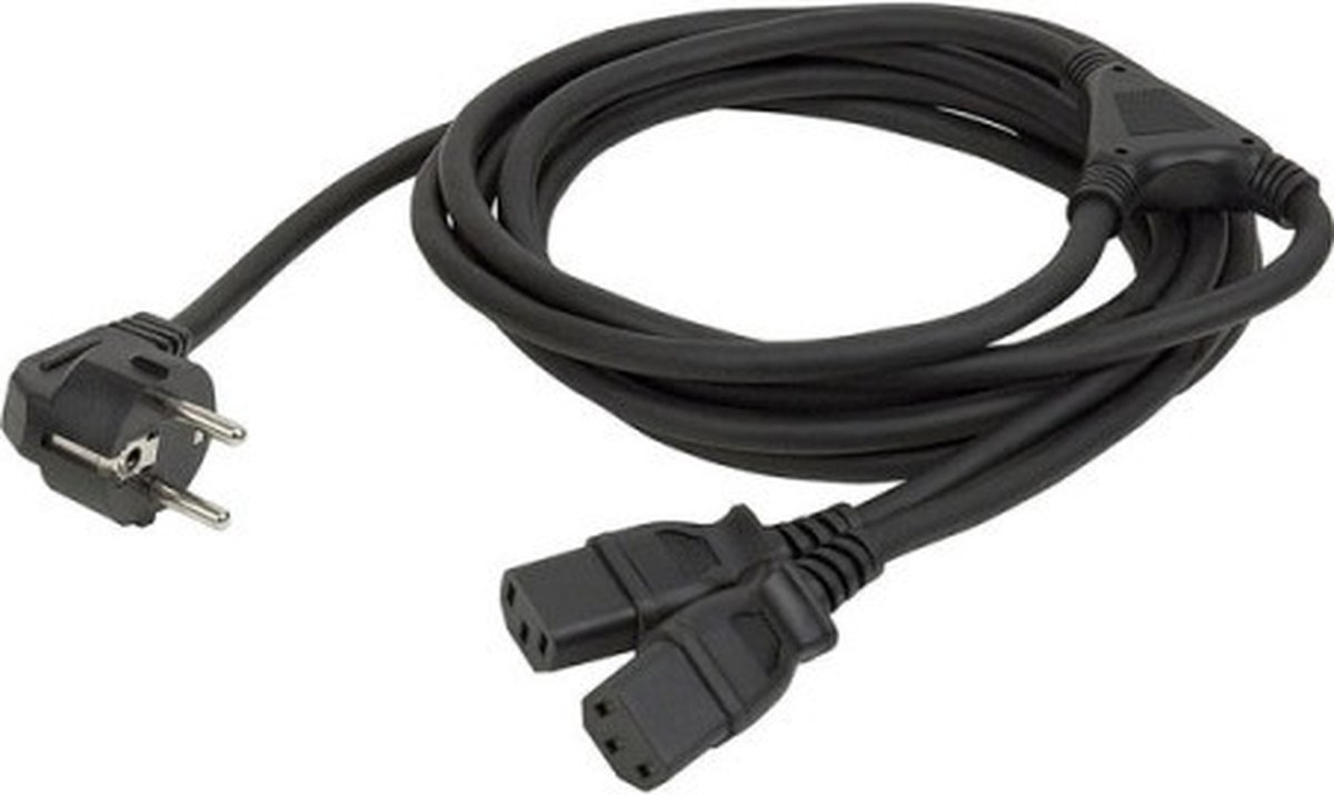 C13 Voedingskabel aparaatstekker Y split 3m