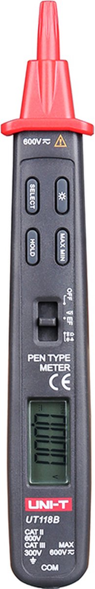 UNI-T UT118B 0-300VDC en AC pen type digitale multimeter met zaklamp