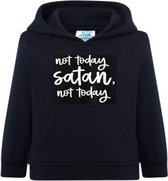 JHK -Hoodie dames met capuchon - Not Today Satan - Zwart - Small