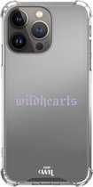 Spiegel hoesje geschikt voor iPhone 13 hoesje spiegel - Mirror Case - Weerspiegeling - Wildhearts Purple - iPhone Mirror Case