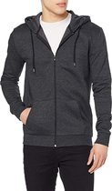 Pierre Calvini - Vest - Hoodie Met Rits Heren - Trui - Sweater Heren Met Capuchon - Antraciet - L