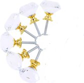 Diamant Deurknop Gold 6 stuks - Glas Glazen Kristal Deur Knop Deurknoppen Deurknopjes Knopjes / Goud
