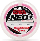 Momoi Neo Pink Fluorocarbon leader - 25m - 180lb - 1.48mm - Roze