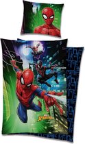 Spiderman Dekbedovertrek - Eenpersoons - 140x200 cm - Kussensloop 60x70 cm - Katoen - Multi