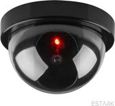 Caméra factice ESTARK® - Sécurité extérieure et intérieure - Caméra de sécurité - Avec indicateur LED - Fausse caméra - Caméra de sécurité factice 35W - Ronde - Zwart - Caméra (1)