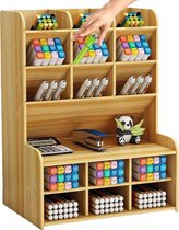 Bureau Organizer | Pennenbakje | 15 Vakken | Desk Organizer | Hout