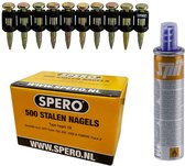 22mm 500 stalen spijkers - nagels & Spit Pulsa 800 gasbus - SPERO