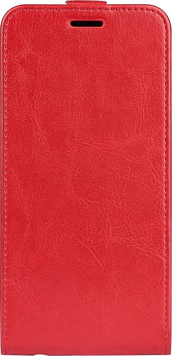 Mobigear Telefoonhoesje geschikt voor Samsung Galaxy M22 Hoesje | Mobigear Flipcase | Pasjeshouder voor 1 Pasje | Telefoonhoesje voor Pinpas / OV Kaart / Rijbewijs - Rood