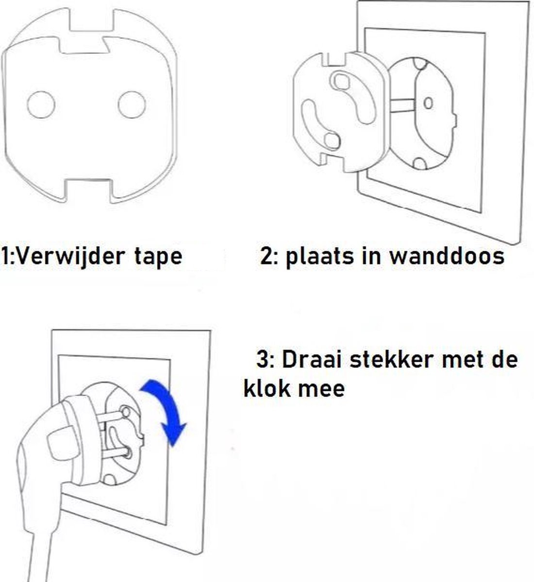 Stopcontact beveiliging zwart - 12 stuks - Kinderbeveiliging - Stopcontactbeveiliging - Stopcontact beschermer - Zelfklevende - Stopcontactbeveiliger - Stopcontact beveiliging - Elektriciteit beveiliging - Babybeveiliging - Kind -Socket safety – foto 8