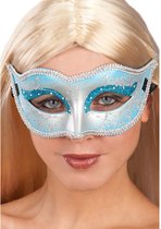 Carnival Toys Verkleedmasker Blauw/zilver One-size