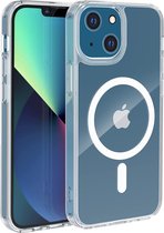 Magsafe Hoesje iPhone 13 Mini Doorzichtig - iPhone 13 Mini Magsafe Hoesje met Ring Transparant - iPhone 13 Mini Magsafe Case Backcover - Doorzichtig