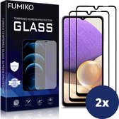 Screenprotector Tempered Glass Full Cover Samsung A32 5G - Screen Protector Beschermglas Samsung Galaxy A32 5G - 2 Stuks