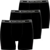 TOM TAILOR, Buffer, Heren long boxershort, 3-pack, Zwart, Maat 2XL