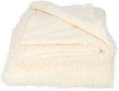 4goodz super Zachte en Langharig Fleece Plaid - 125x150 cm - Creme