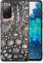 Telefoon Hoesje Geschikt voor Samsung Galaxy S20 FE Hippe Hoesjes met Zwarte rand Krokodillenprint