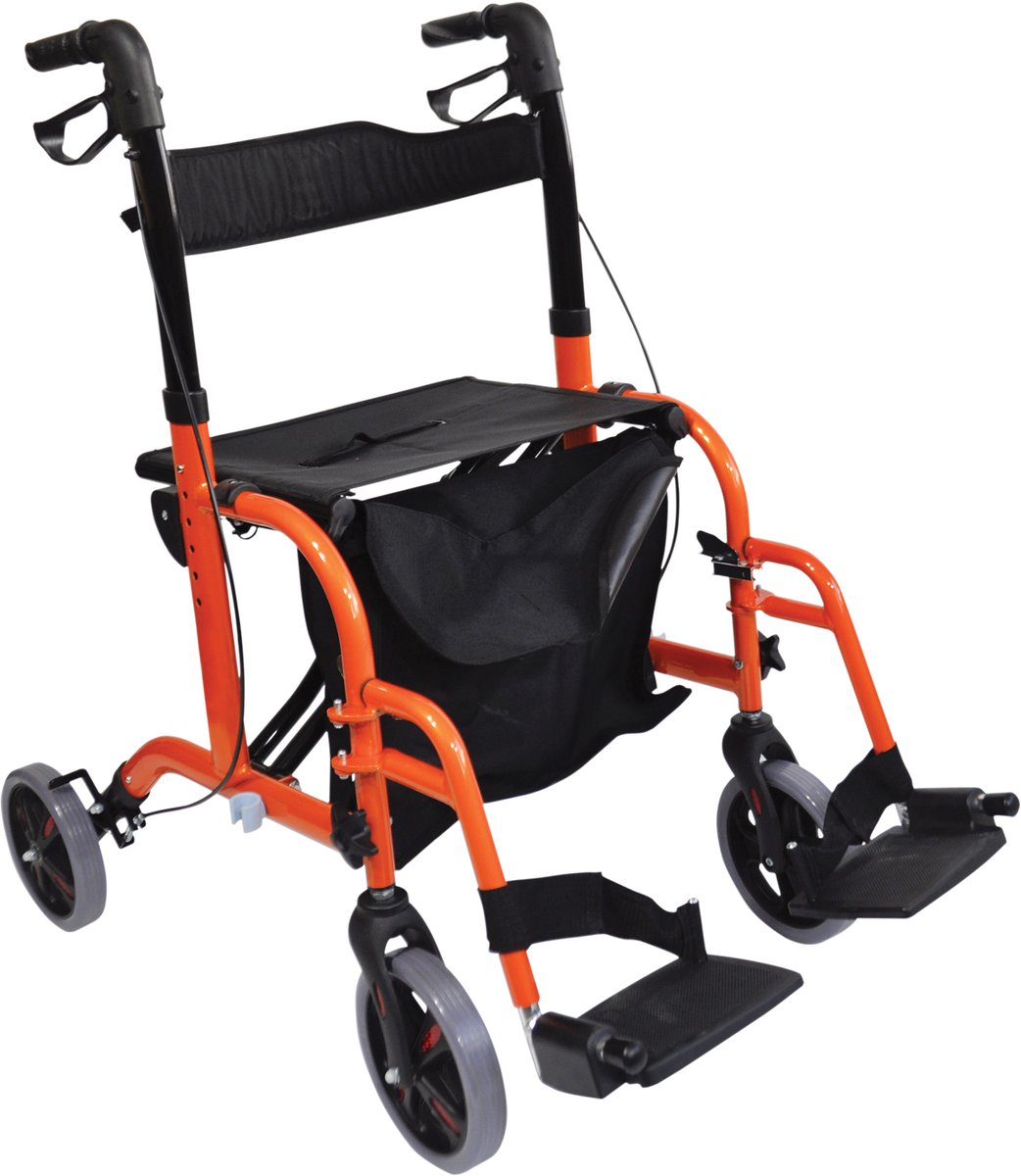 Goedkoopste Aidapt rolstoel rollator - oranje