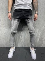 Herenjeans Beschadigde Denim Broek Slim Fit Skinny Zip Enkel Jongens Casual Stretch Broek Hip Hop Ripped Jeans Alle Taille Maten