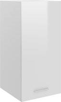 Decoways - Hangkast 29,5x31x60 cm spaanplaat hoogglans wit