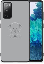 Hippe Hoesjes Geschikt voor Samsung Galaxy S20 FE Telefoonhoesje met Zwarte rand Baby Olifant