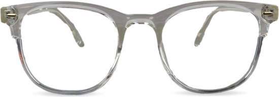 Lunettes Montour - Filtre Lumière Blauw - Jess - Modèle Carré - Transparent - Avec Étui à Lunettes et Chiffon