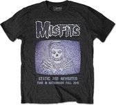 Misfits Heren Tshirt -XL- Static Zwart