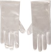 Satijnen handschoen | Gala handschoenen | 20 cm | Wit | One size | Charleston | Lange handschoenen verkleed | Charleston accessoires | Apollo | Carnaval