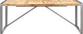 Decoways - Eettafel 200x100x75 cm massief ruw mangohout