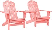 Decoways - Tuinstoel Adirondack massief vurenhout roze
