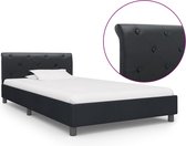 Decoways - Bedframe kunstleer zwart 90x200 cm