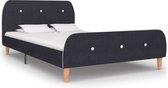 Decoways - Bedframe stof donkergrijs 120x200 cm