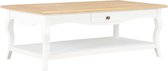 Decoways - Salontafel 110x60x40 cm MDF wit