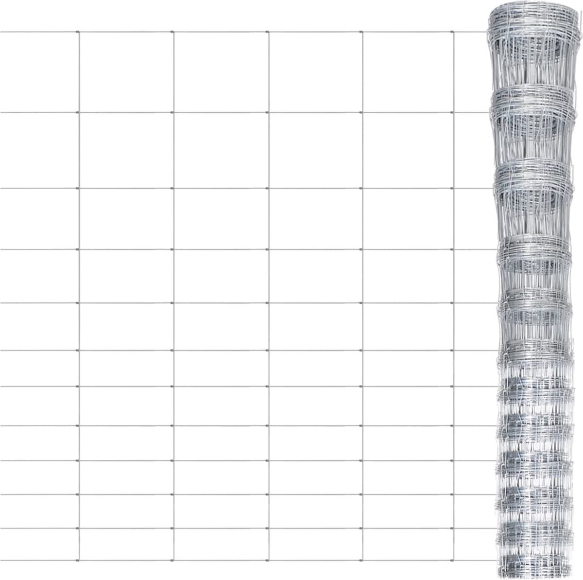 Decoways - Hek 50x1,6 m gegalvaniseerd staal zilverkleurig