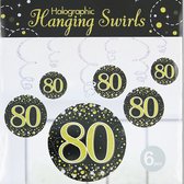 Oaktree - Swirls Sparkling zwart goud - 80 jaar