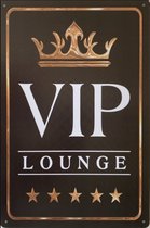 VIP wandbord - Mancave- Cafe- Bar- Restaurant - Kroeg- Woondecoratie- Vintage - 20cmx30cm