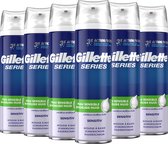 Bol.com Gillette Scheerschuim Mannen voor Gevoelige Huid - 6x250ml Voordeelverpakking aanbieding