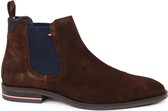 Tommy Hilfiger - Chelsea Boot Suede Donkerbruin - 46 -